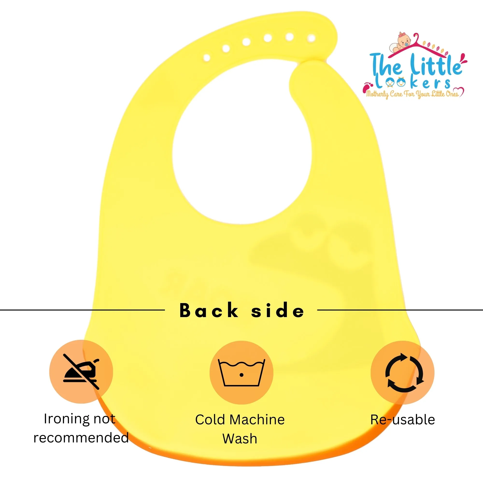THE LITTLE LOOKERS Silicone Feeding Bib with Adjustable Strap, Waterproof, Easy to wash, Stain Proof | BPA Free/Soft Material Bibs with Tray/Food Catcher