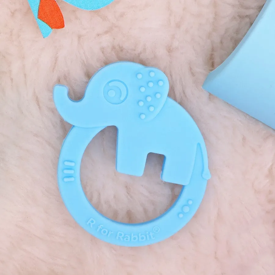 Tiny Bites Zoobie Baby Silicone Teethers Pack of 1 Crocodile, Rabbit, and Elephant