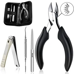 Toe Nail Clippers Adult,long handle Large Toenail Clippers for Thick Nails Ingrown Toenail Treatment Tool, Professional Nail Clippers Set,Sharp Toenail & Fingernail Clippers for Men, Women & Seniors