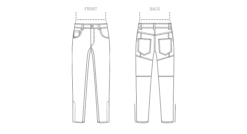 Voguepattern V1915 Men's Jeans