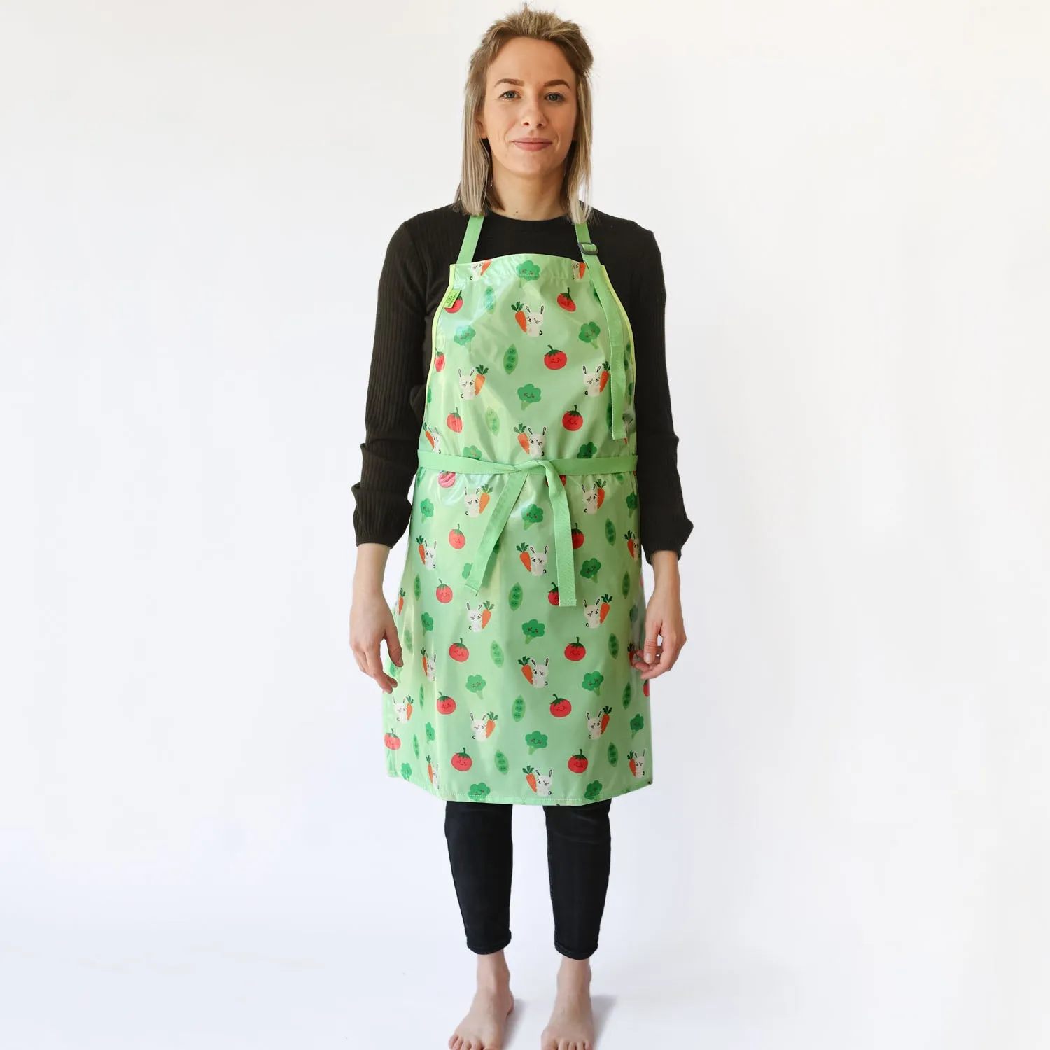 Wipeezee Apron - Adult size - Green Bunny & Veg