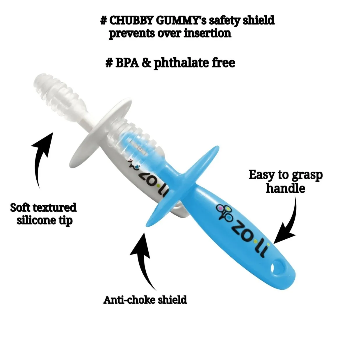 ZoLi CHUBBY GUMMY Gum Massager(Pack of 2) - Blue/White